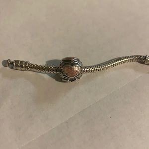 Retired Authentic Pink Enamel Pandora Heart Charm